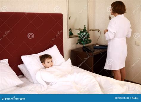 sharing a bed with aunt|Step mommy and stepson share a bed in a hotel room